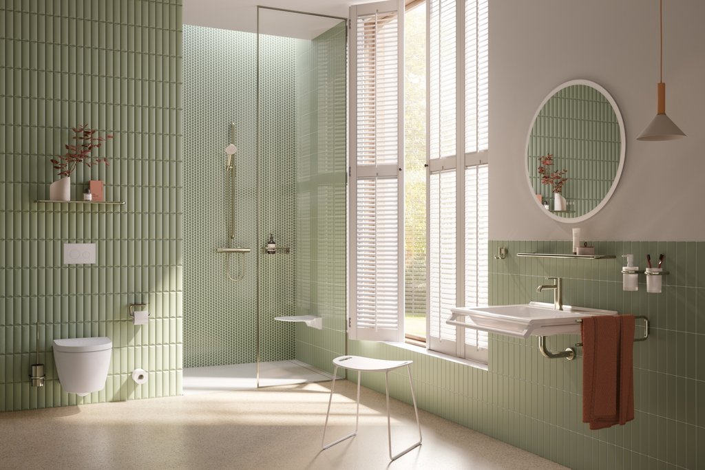 Accessoires der neuen Serie S480 von HEWI im Carebereich