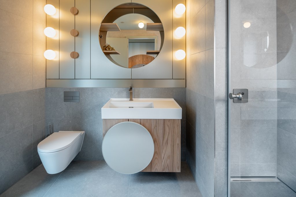 Badezimmer im HPQ Living in Frankfurt