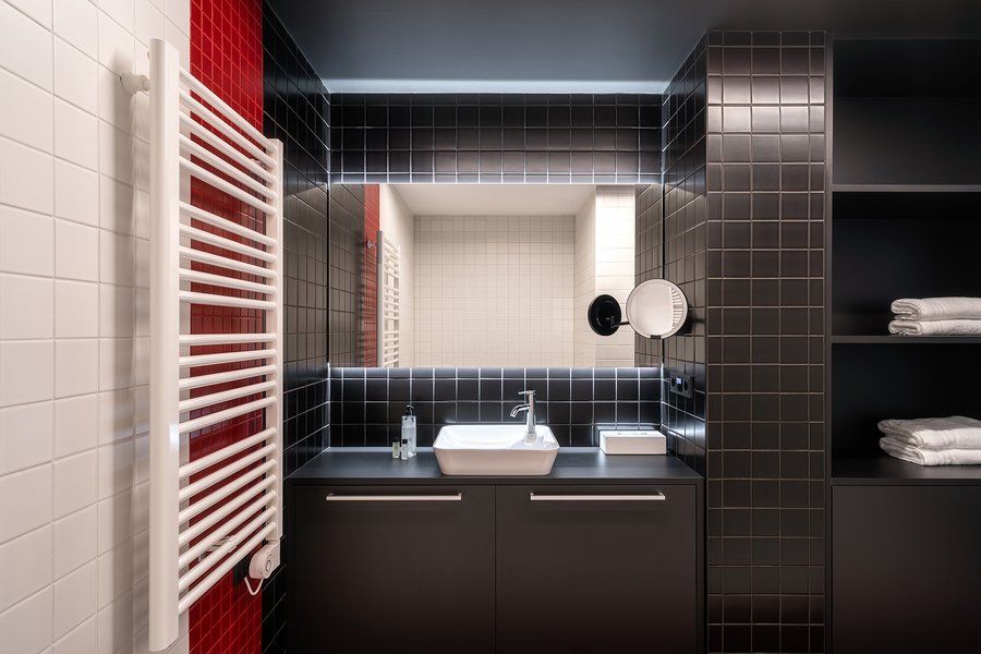 Badezimmer der Suite Fantasia im Designhotel Laurichhof Badezimmer der Suite Fantasia im Designhotel Laurichhof