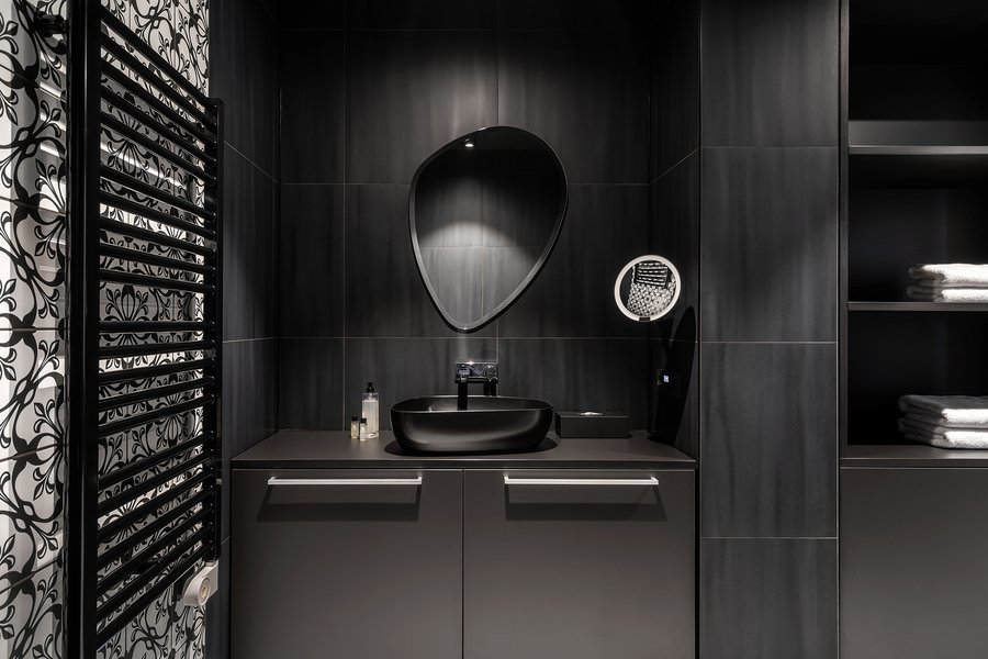 Badezimmer der Suite Laurichs Erbe im Designhotel Laurichhof Badezimmer der Suite Laurichs Erbe im Designhotel Laurichhof