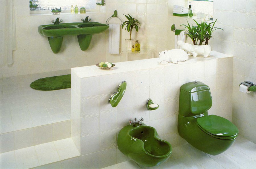 Badezimmer von Luigi Colani in den 1970er Jahren