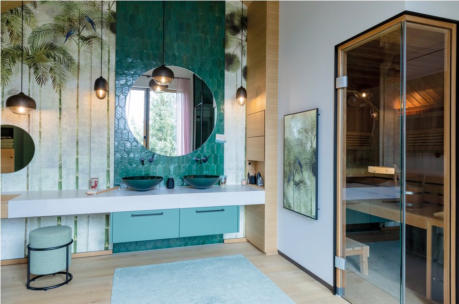 Elternbad mit im Haus A in Bonn mit Produkten von Alape und Dornbracht