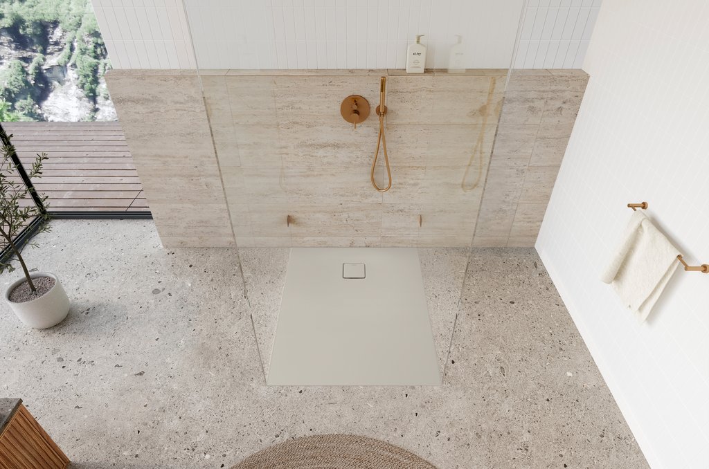 Duschflächen Aluvia mit Solidlite-Technologie in Beige