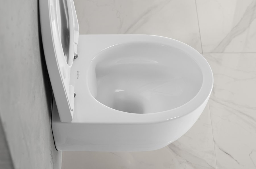 Spülranflose WCs wir das iCon von Geberit vernrauchen weniger Wasser