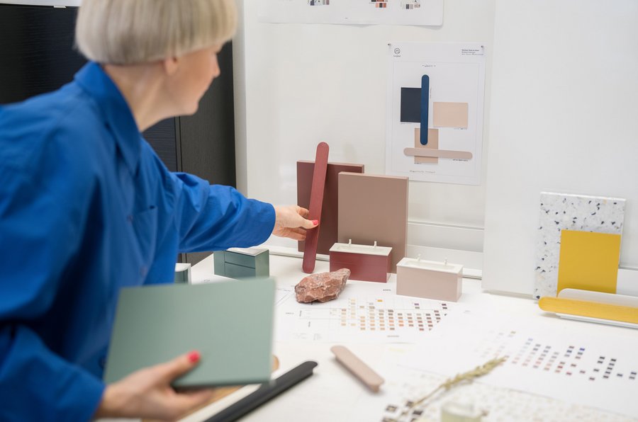 Workshop Materialbibliothek burgbad mit Eva Marguerre und Marcel Besau