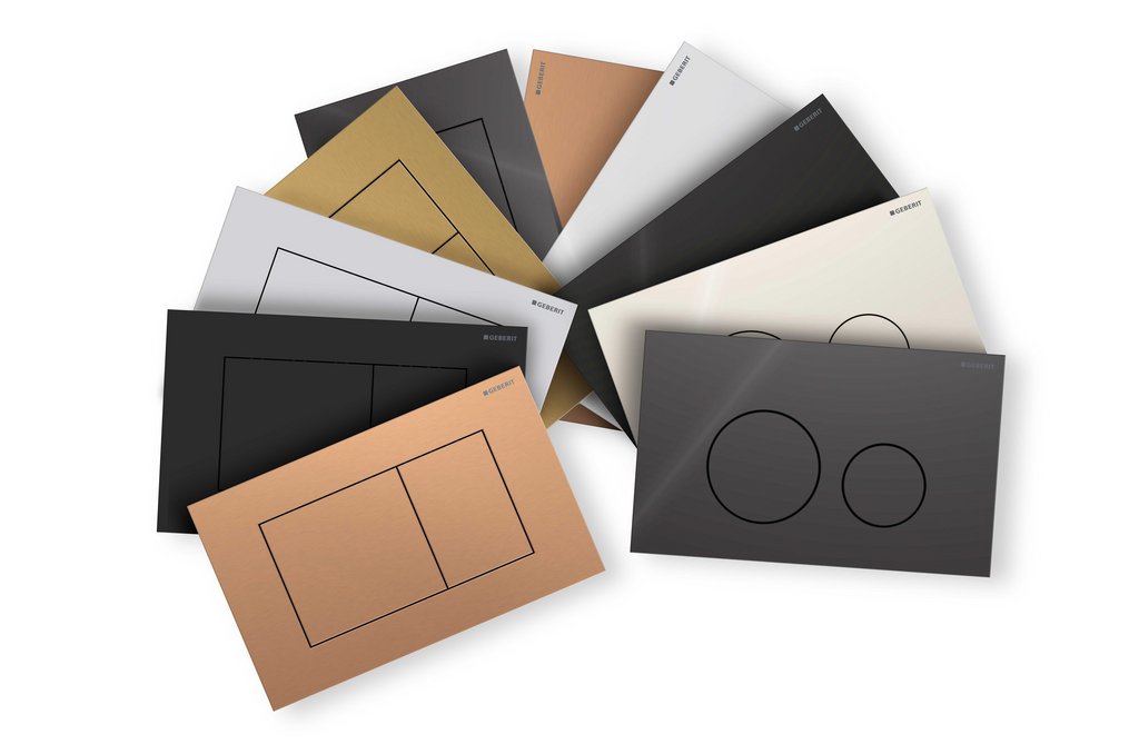 Auswahl an WC-Betätigungsplatten Sigma40 von Geberit