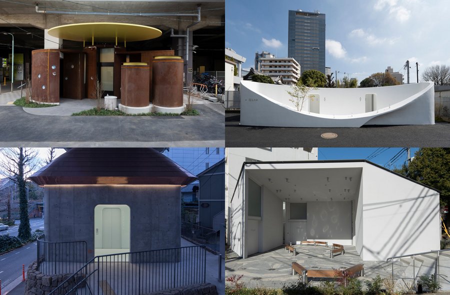 Außenansicht der Toilettenanlagen des Stadterneuerungsprojekts The Tokyo Toilet