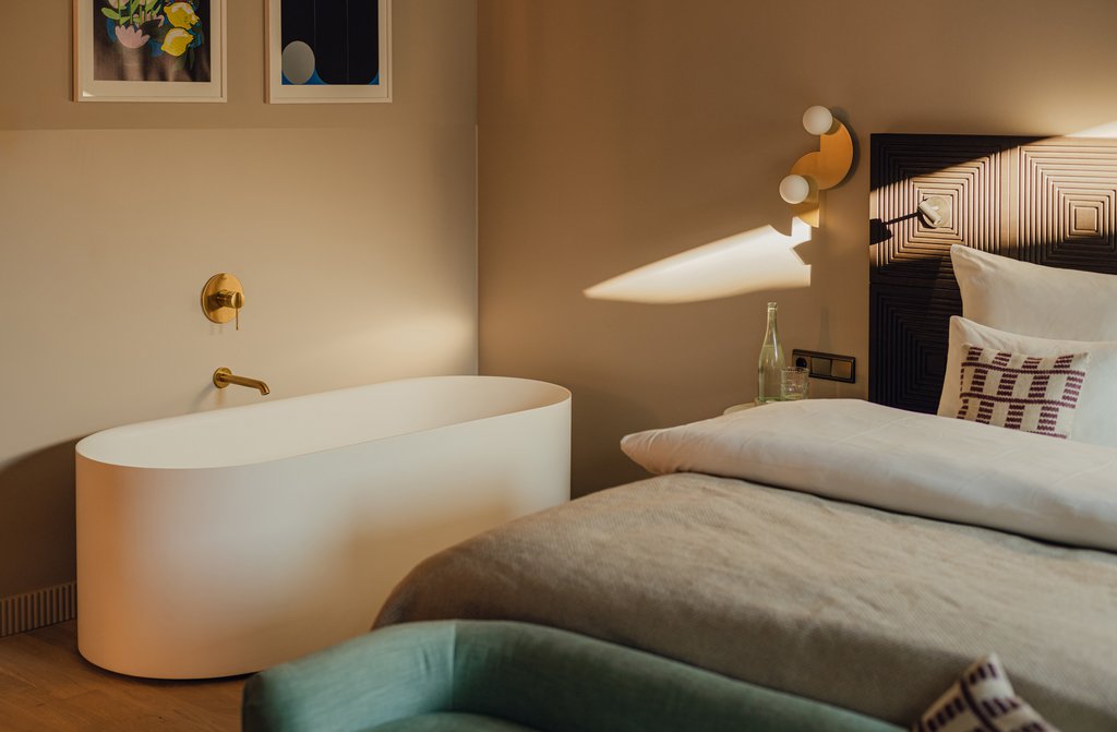 Zimmer mit Badewanne im Salzburger Hotel zum Hirschen