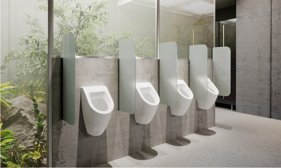 Verdeckte, berührungslose Urinal-Spülauslösung von Viega Verdeckte, berührungslose Urinal-Spülauslösung von Viega