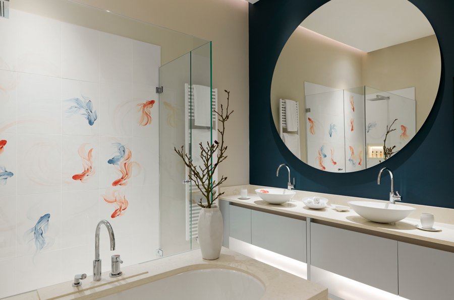 Badezimmerwelt Dancing Fishes im Langham Nymphenburg Residence in München Badezimmerwelt Dancing Fishes im Langham Nymphenburg Residence in München