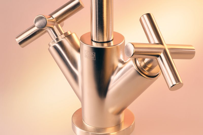 Tara mit Kreuzgriff von Dornbracht in Champagner Tara mit Kreuzgriff von Dornbracht in Champagner