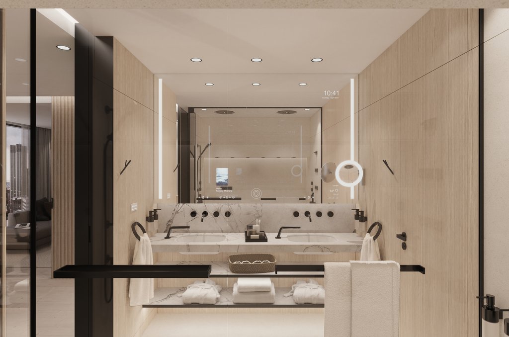 Badbereich in der Nestwell Spa Suite „Re-Charge“ von Sieger Design