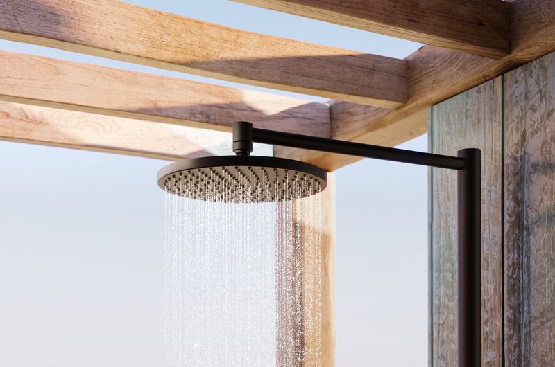 Außendusche Axor der Starck Kollektion für das Axor Desstinctive Projekt von Maison Sarah Lavoine