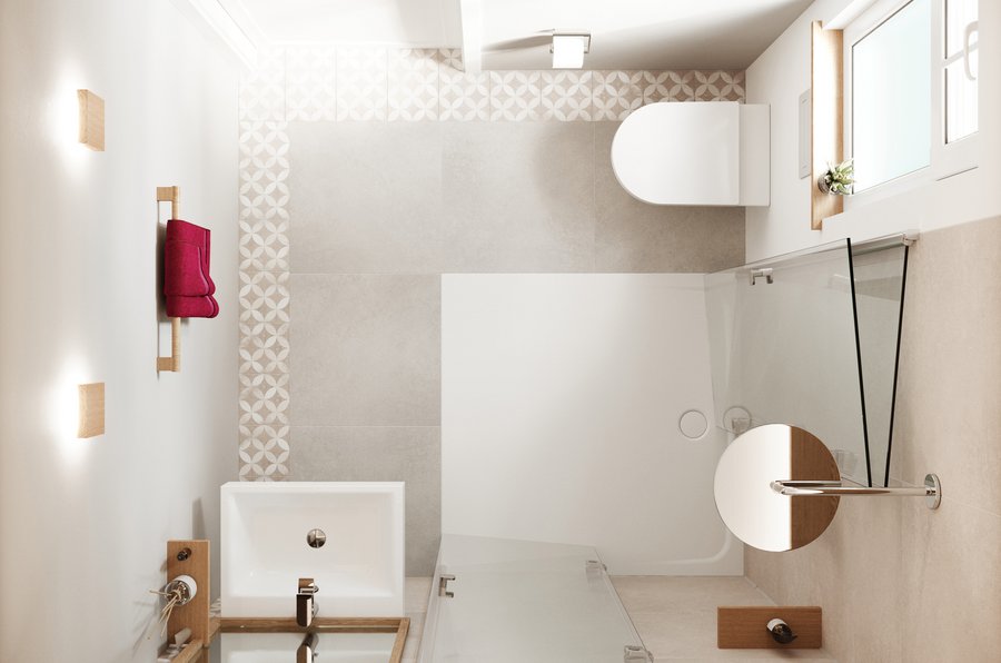 Trend Tiny Bathroom with Kaldewei