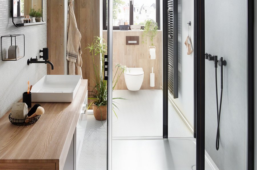 Trend Tiny Bathroom with Kermi