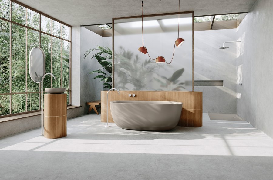 Egg-Shape-Design der Badewanne Oyo Duo von Kaldewei