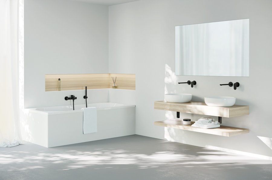 Serie Louva von Kludi mit klaren, abgerundeten Linien