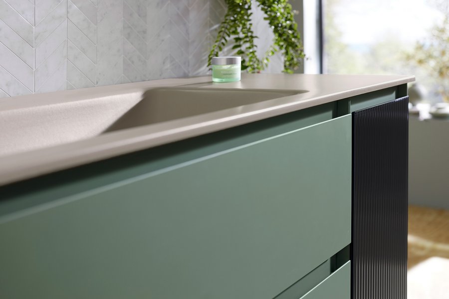 Accura von burgbad in Salbeigrau Ultramatt