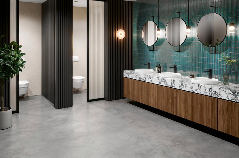 Auch im Objektgeschäft kommen wandhängende Produkte zum Einsatz