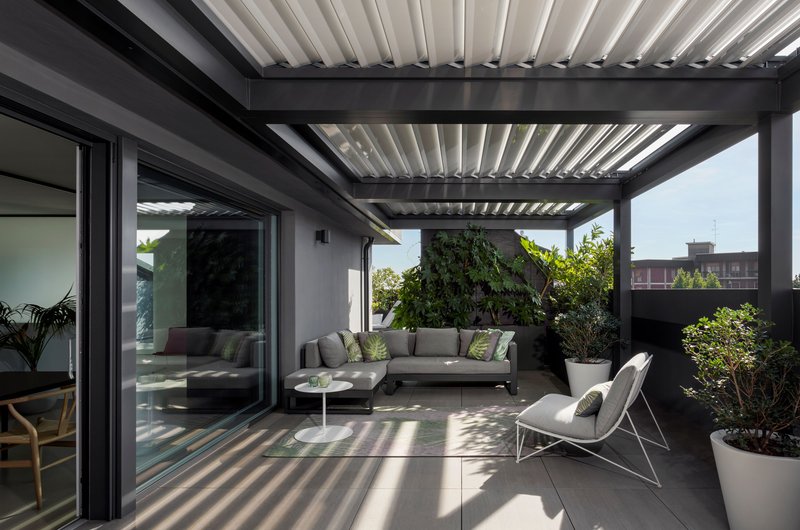 Terrasse eines Apartments in Mailand