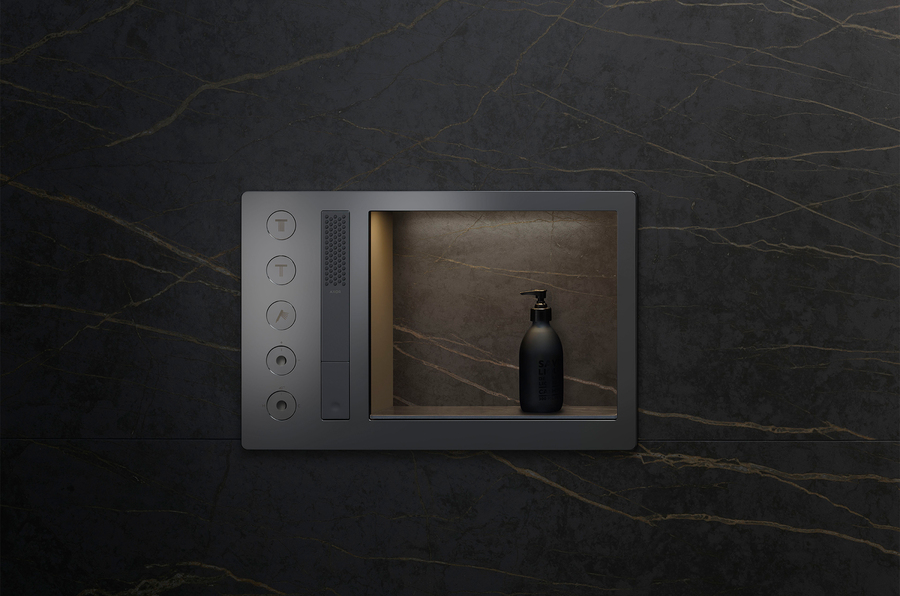 Incava von Axor mit umgebender Wand als Rückseite