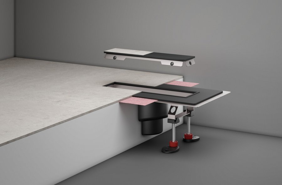 Funktionsweise der Duschrinne TECEdrainline für Flüssigböden