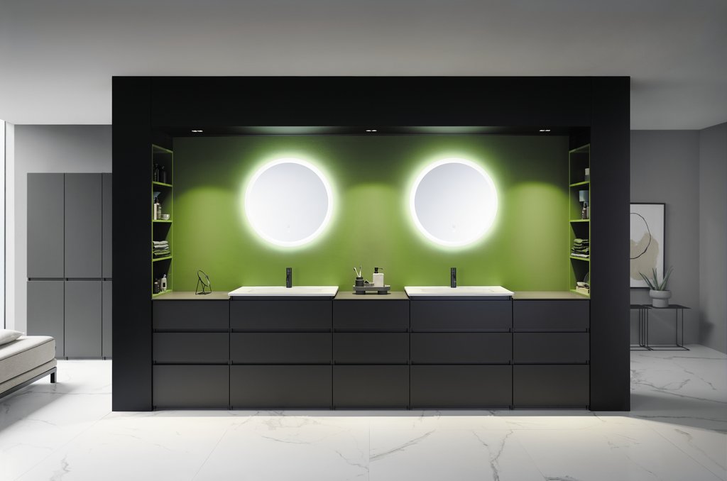 Möbeleinheit von Lin20 aus der burgbad Designlinie sys20 Möbeleinheit von Lin20 aus der burgbad Designlinie sys20