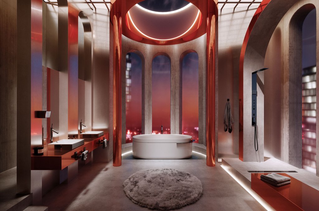 Utopian Dream - Konzeption eines Hotelsuite-Badezimmers von Masquespacio