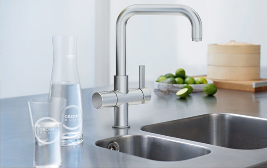 Elegant Stainless Steel Look Is The New Trend Supersteel Kitchen Faucets From Grohe Pop Up My Bathroom - Chrome Vs Brushed Nickel In Bathroom 2019