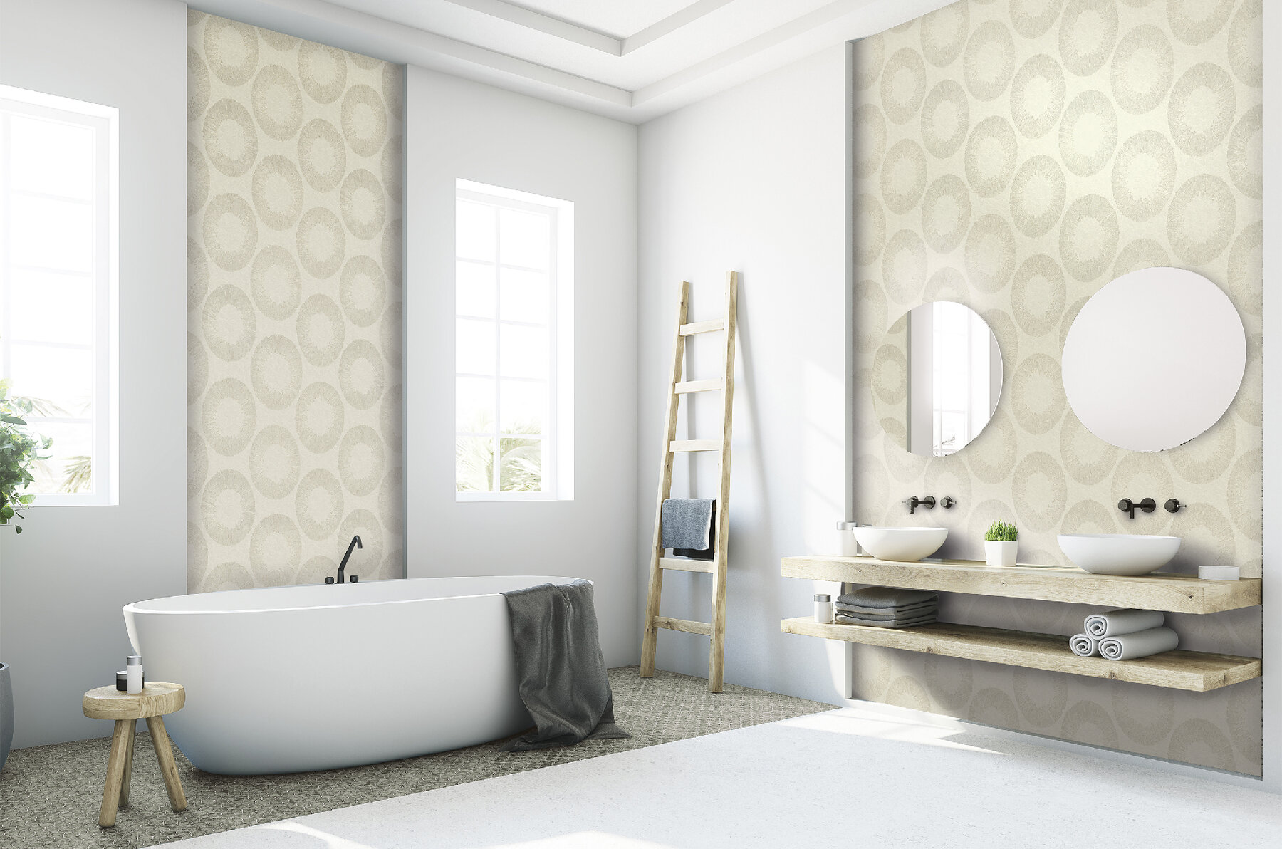 Im Trend Tapeten als Blickfang im Badezimmer . Pop up my Bathroom