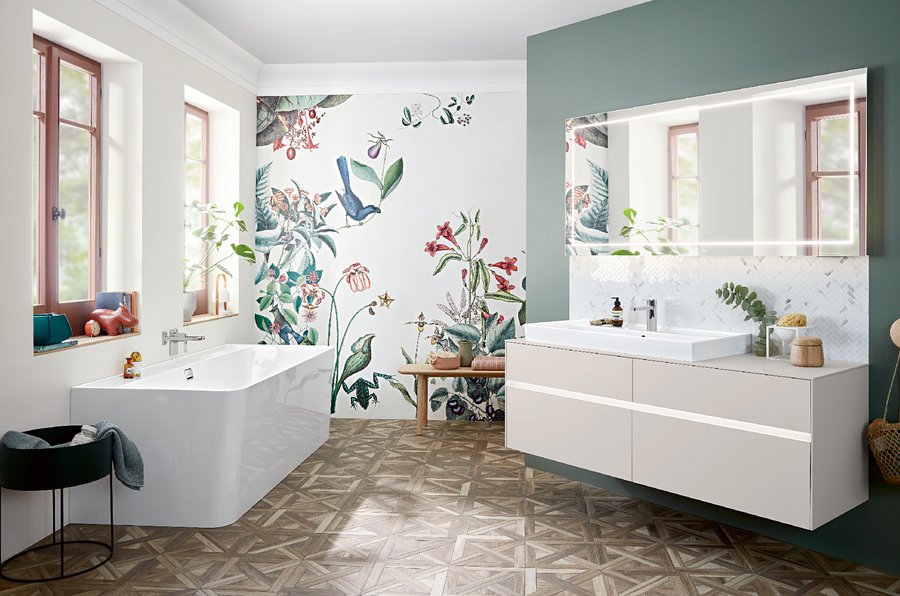 Foto: Villeroy & Boch, Tapete: Bahamas von bien fait