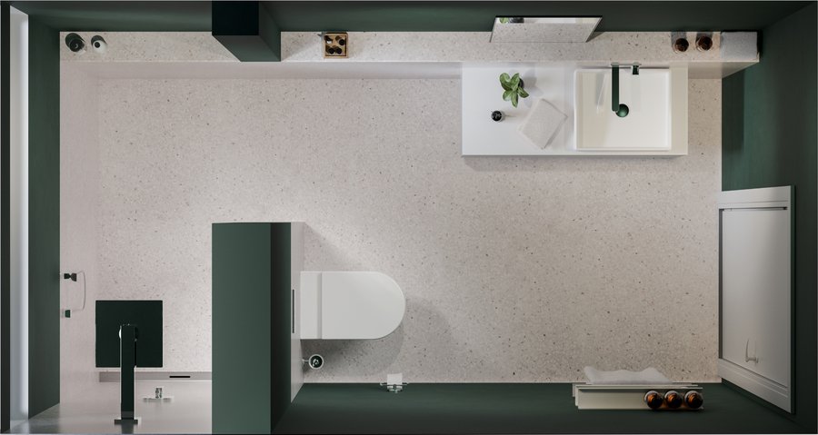 Schlauchbad mit Prevista Dry Vorwandsystem von Viega
