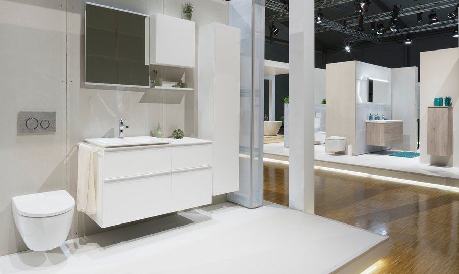 Geberit Badserie iCon in der VDS-Ausstellung auf der ISH digital 2021