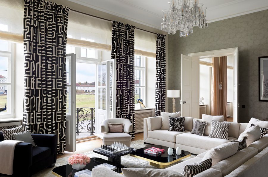 Grand Living Room im Langham Nymphenburg Residence in München
