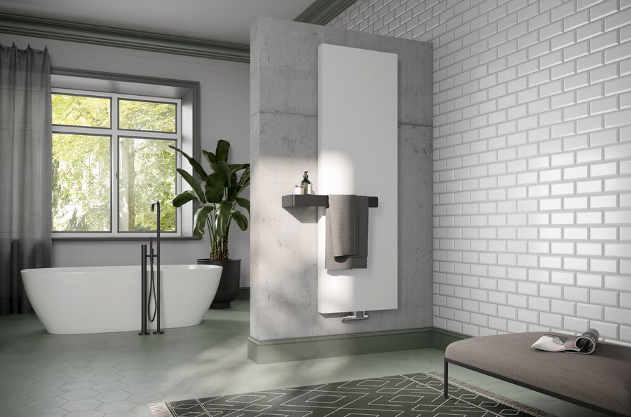 Bad- und Wohnheizkörper Rubeo von Kermi mit Multi+ in anthrazit metallic