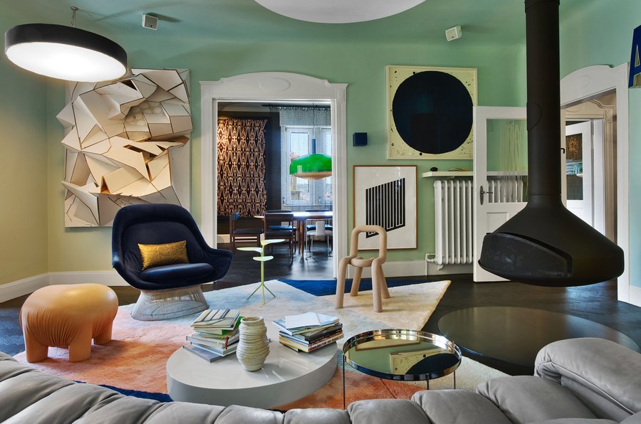 Wohnzimmer der Maisonette-Wohnung P155 von Peter Ippolito