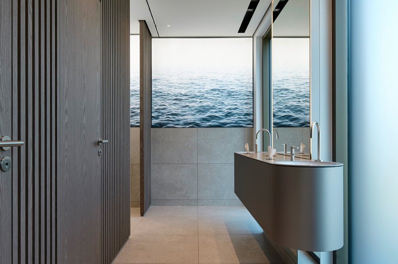 Sanitärräume, geplant von Sieger Design, für das B-Wohnen von Brillux