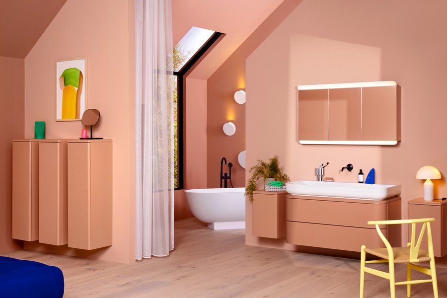 b:me von burgbad in der neuen Trendfarbe Terracotta