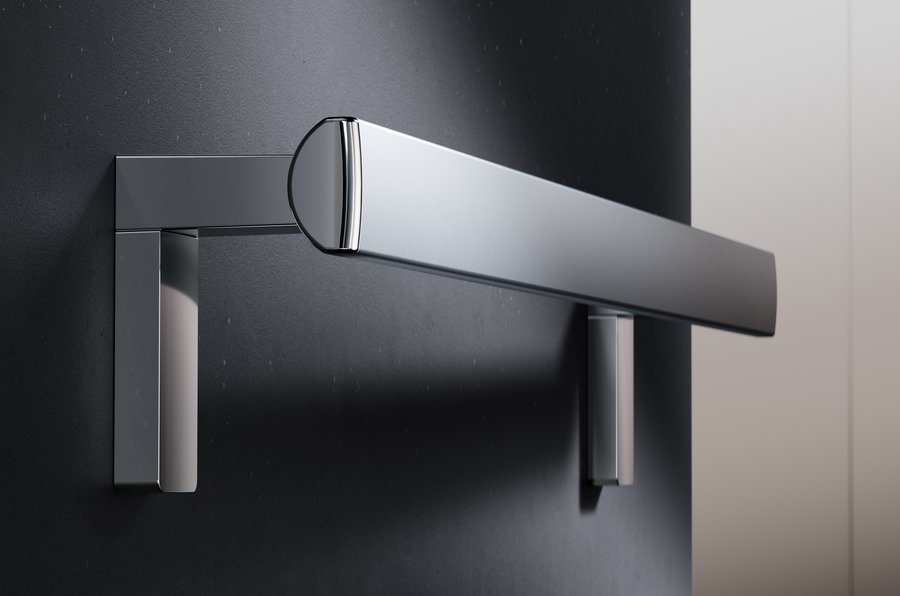 Griffleiste der barrierefreien Badprodukteserie KEUCO Axess, designt von Sudio F.A. Porsche