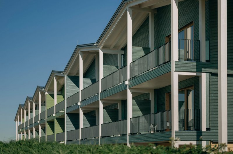 Holzfassade des Landhotels Bohrerhof