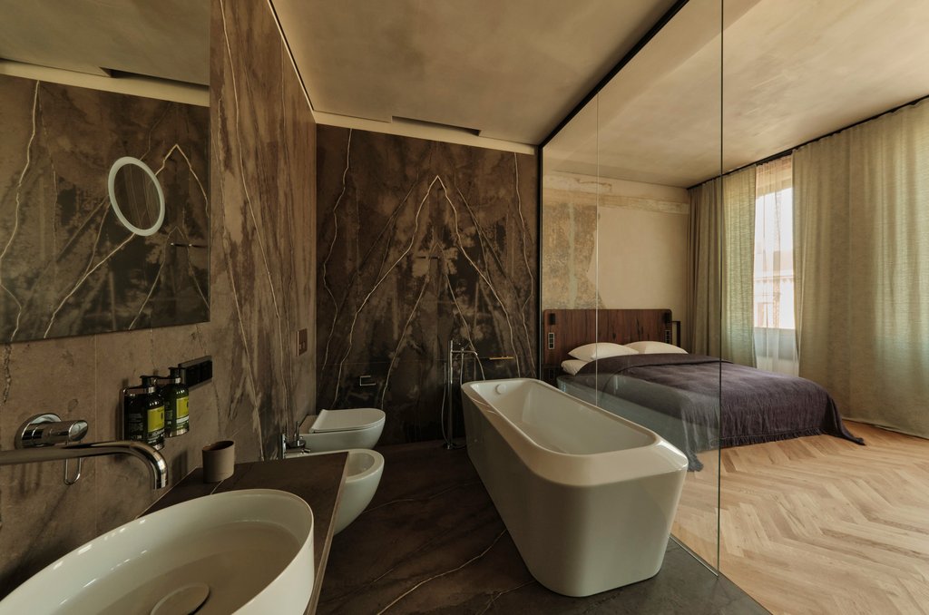 Grand Hotel Łódź Badezimmer