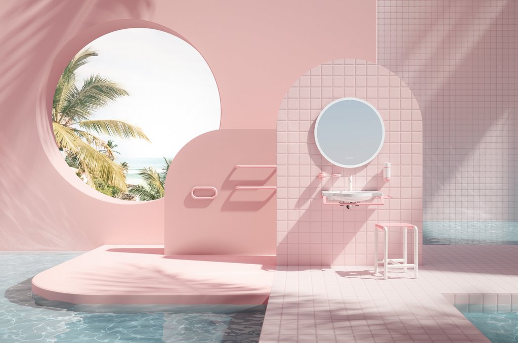 Badezimmerkollektion BarbieTM x HEWI
