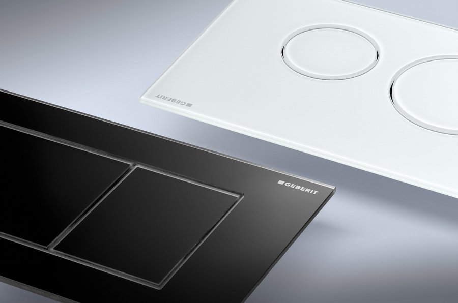 WC-Betätigungsplatte Sigma40 von Geberit in rund und quadratisch