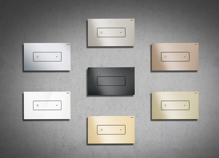 Farbauswahl der WC-Betätigungsplatte Visign for Style 22 von Viega 