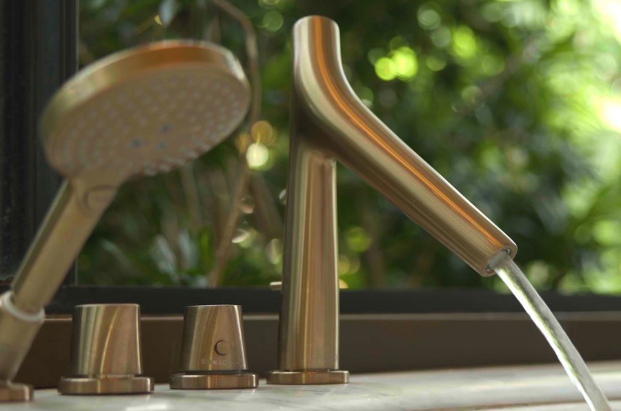 Badezimmer der Villa im balischen Dschungel