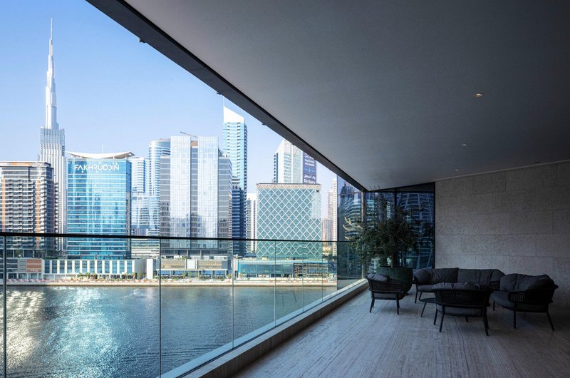 Blick aus den Volante Towers auf die Business Bay von Dubai 