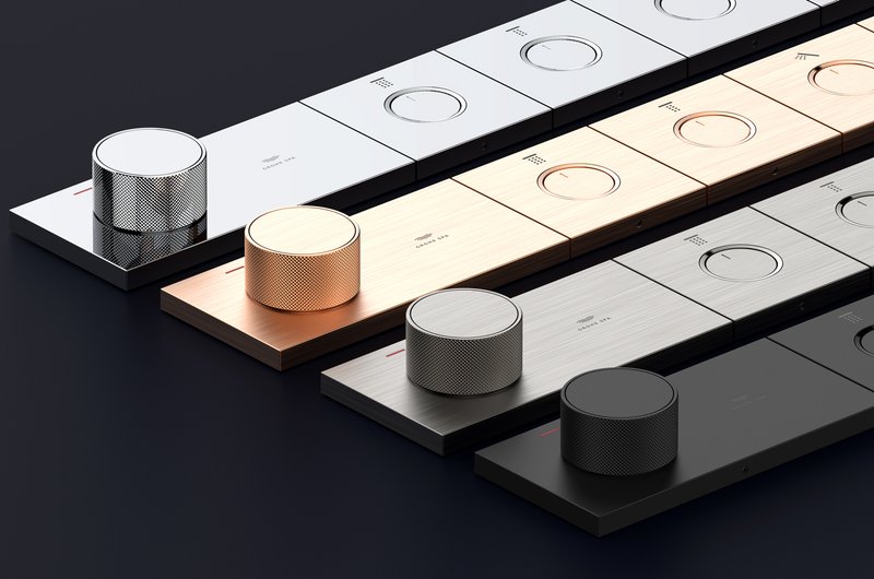 Die Grohtherm Aqua Tiles in verschiedenen Farben der Colors Collection von Grohe