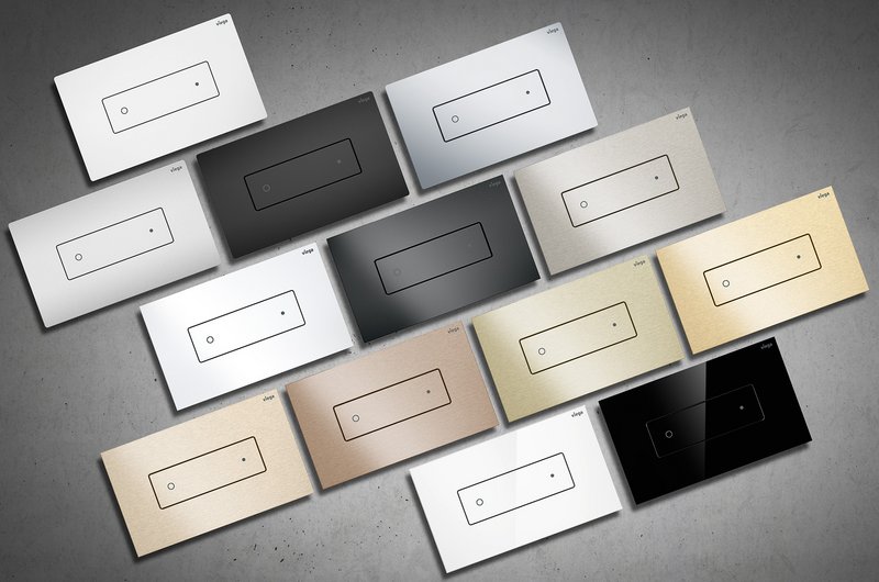 Farbauswahl der WC-Betätigungsplatte Visign for Style 22 von Viega 